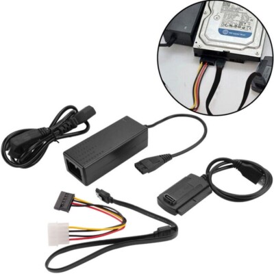 Adapter USB auf SATA IDE 2.5'' 3.5'' Netzteil alle Festplatten SSD Laufwerke DE