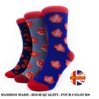 Ladies Bamboo Socks Cute Bamboo Designs One Size Womens Adults Poppy Day UK 4-8