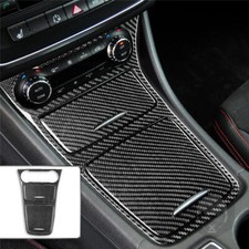 Embellecedores de consola central interior de fibra de carbono para Mercedes Benz A GLA CLA Clase 13-18