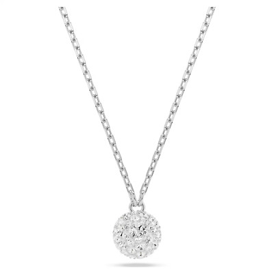 Swarovski Dextera pendant Round cut, Sphere, White, Rhodium plated 5693206