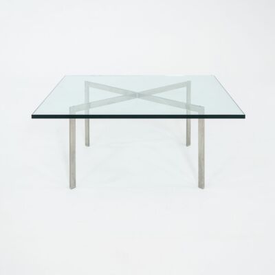 1960s Barcelona Stainless Coffee Table by Mies van der Rohe for Knoll KP Marking