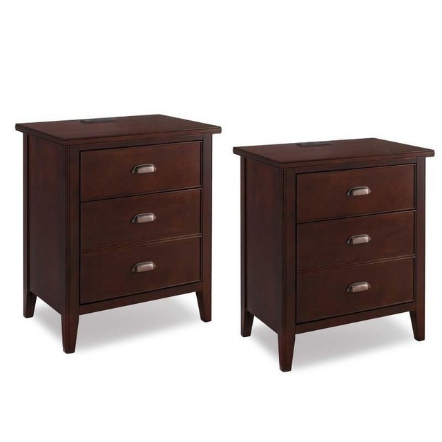 3 Piece Set With Chest And Set Of 2 Nightstand In Royal Cherry For Sale Online Ebay