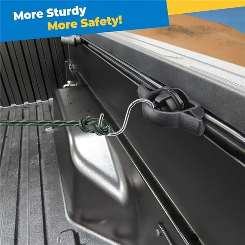 4PCS Cargo Truck Bed Tie Down Cleats For 2005-2019 2020 Toyota Tacoma Black - Bild 6 von 8