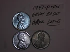 wheat penny lot2 1943,1943-D,1943-S CH UNC LINCOLN STEEL CENT BU SET 1943S,1943D