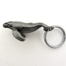 Humpback Whale Pewter Keychain