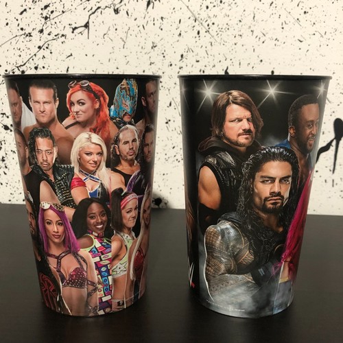 2 WWE Collectable Wrestling Drink Souvenir Cups Wrestle Mania Raw John Cena - Picture 3 of 8