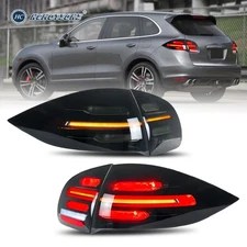 HCMOTION LED Taillights For Porsche Cayenne 2011 2012 2013 2014 Smoked Rear Lamp