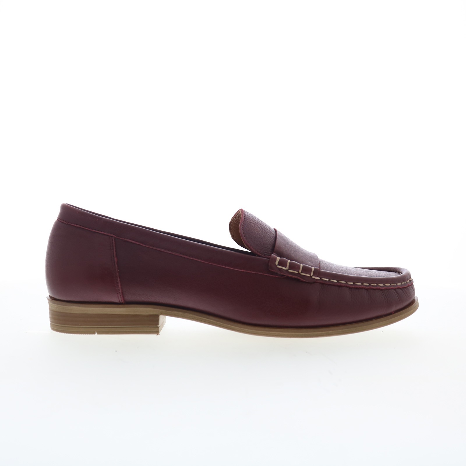 Miz Mooz Issy Womens Burgundy Leather Slip On Loafer Flats Shoes