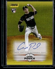 2025 Topps Stadium Club Cade Povich Auto Yellow Foil Baltimore Orioles