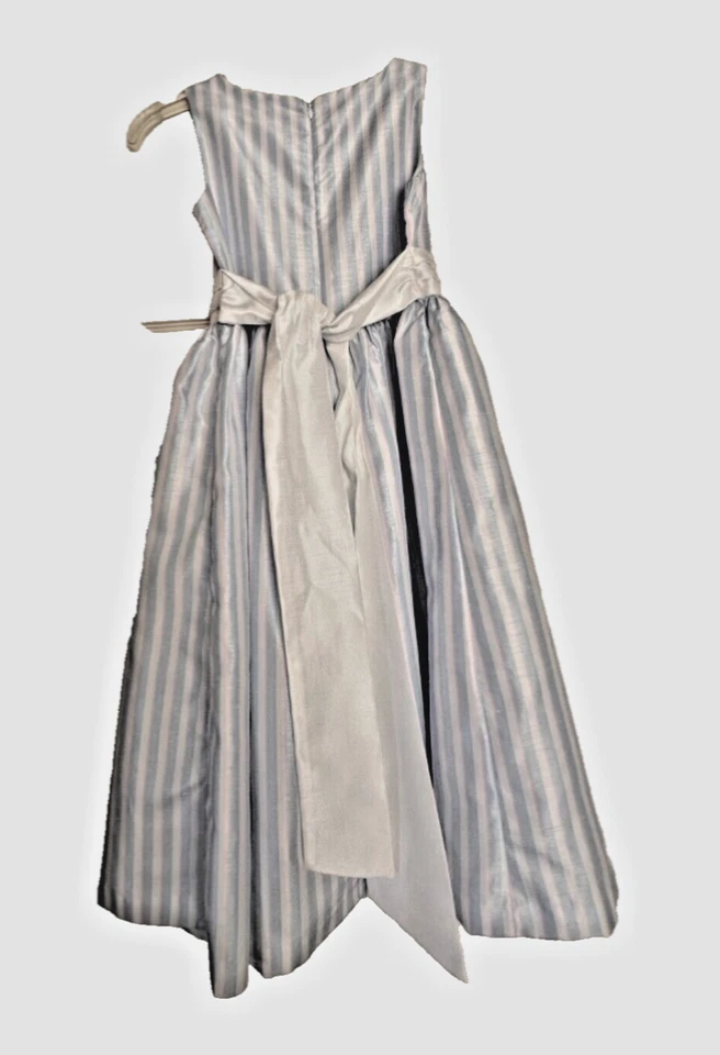 Charter Club Girls Dress 10 Blue &Striped Nylon Blend Sleeveless Fit Flare Party - Image 2 of 4