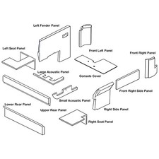 K64254 New Cab Upholstery Kit Fits John Deere 4wd Tractor 8450 8650 8850