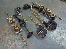 8 Point Kit 16 Black Premium Web Car Tie-downs With Chain Tails 8 Point Kit 16 Black Premium Web Car Tie-downs With Chain Tails