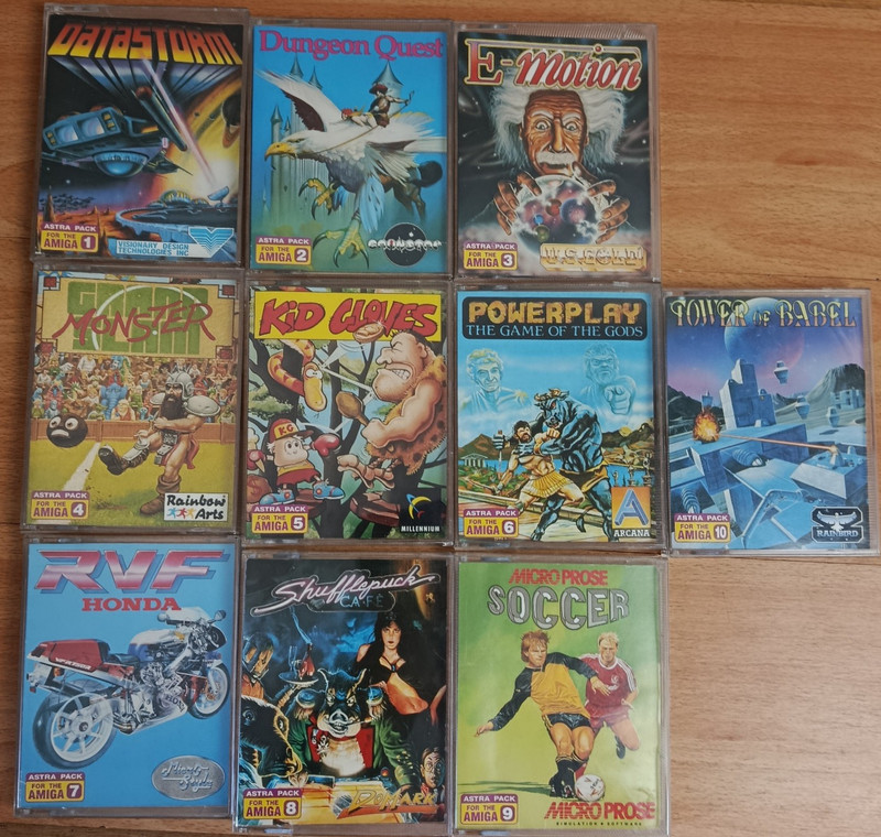 Commodore Amiga Astra Pack 10 Game Bundle Complete Tested Working