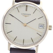 LONGINES Date Cal.6952 Gold Dial Hand Winding Men's Watch_948774