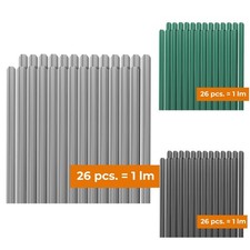 Quest Barra in PVC Recinzione in Rete Recinzione da Giardino Rete Visiva 26 pz