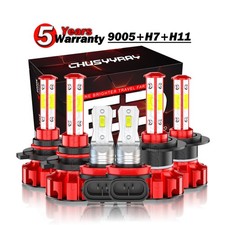 For Mazda 6 2011-2013 Front 6x Led Headlight Fog Light Bulbs Combo Kit