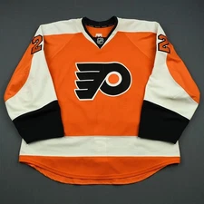 2013-14 Luke Schenn Philadelphia Flyers Game Used Worn Hockey Jersey MeiGray