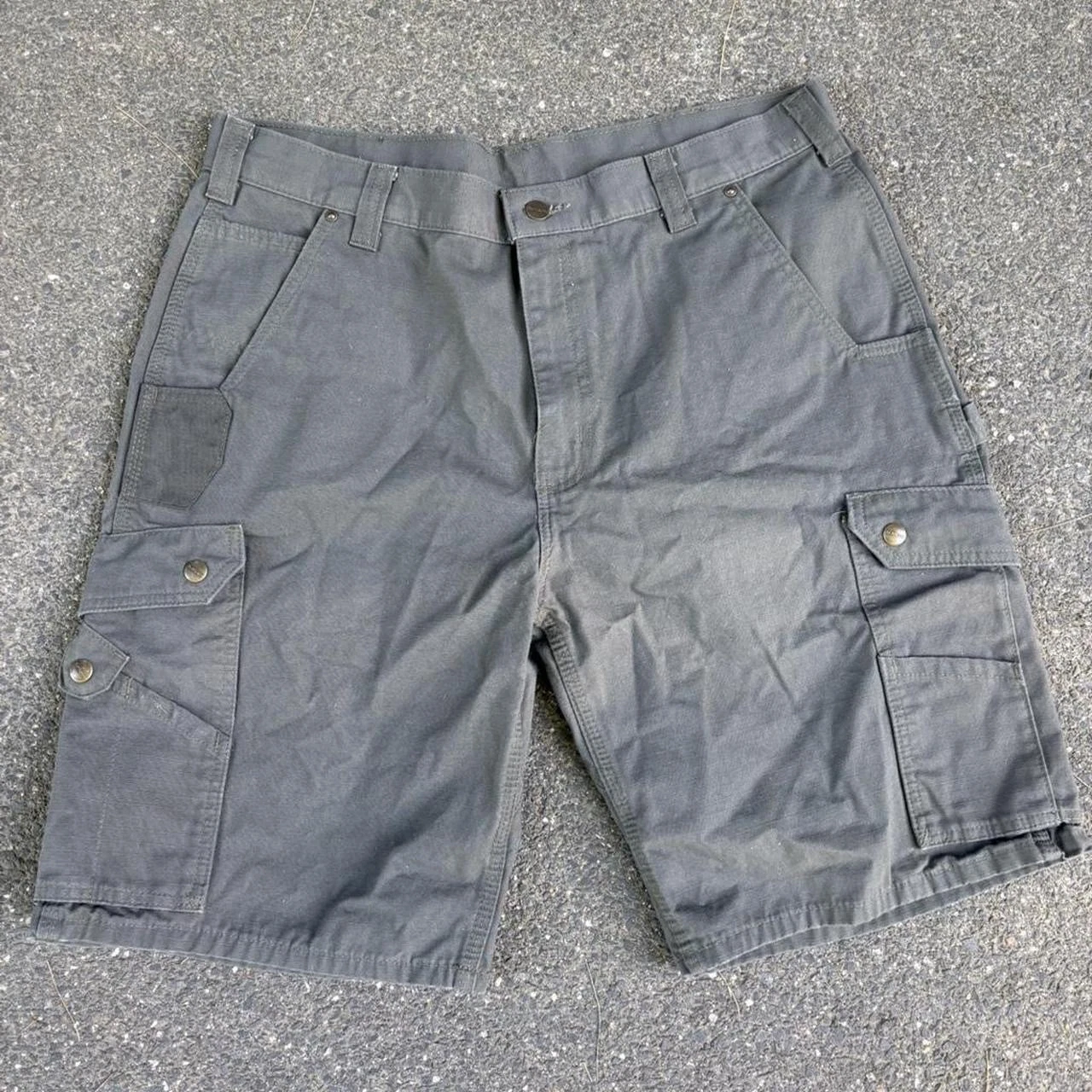 Carhartt Mens B357-MOS Ripstop Cargo Shorts Moss Green Size 36 Workwear Utility