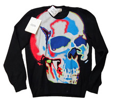ALEXANDER MCQUEEN Pullover Sweater Skull Cashmere Mens SMALL New 1950