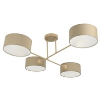 Deckenlampe Esszimmer Stoff Beige E27 Modern L:80 Cm Deckenleuchte Schlafzimmer
