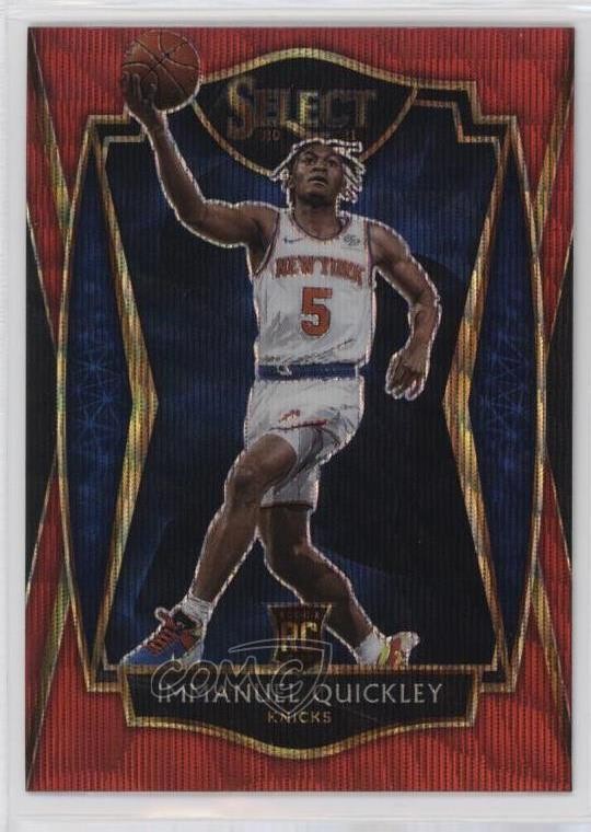 2020-21 Panini Select Premier Level Red Wave Prizm Immanuel Quickley #172 0zx4
