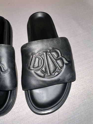 Christian Dior Sandals Slippers Made In Italy 100% Calfskin Leather Size 44 - Picture 3 of 19