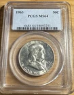 1963 PCGS MS 64 Silver Franklin Half Dollar (63.p.3)