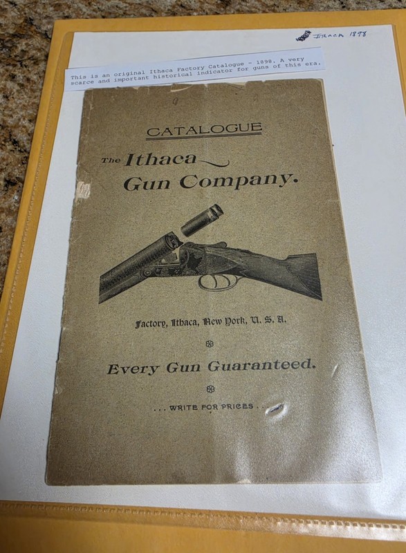 Rare 1898 Ithaca Gun Catalog