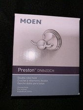 Moen Preston Double Robe Towel Hook Chrome DN8403CH