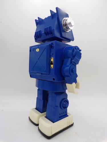Vintage 1980's Kamco Battery Operated 13" Cosmos Blue Robot NMIB - Picture 7 of 11
