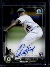 2017 Bowman Jharel Cotton Chrome Auto RC #CRA-JCO Athletics Rookie