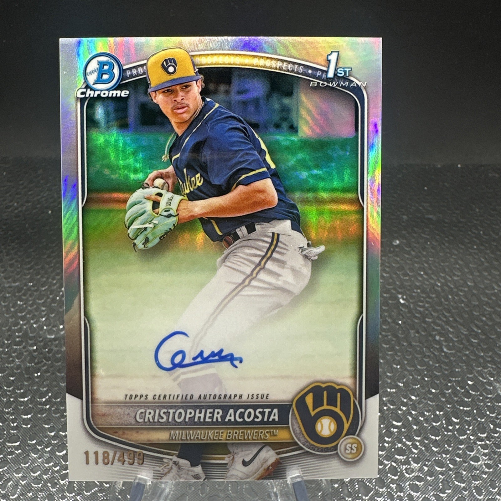 Cristopher Acosta 2025 Bowman Chrome 1st Prospect Auto Refractor /499 #CPA-CAC