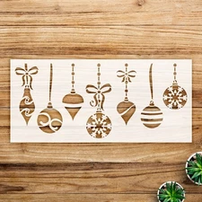 Christmas Ornament Holiday Decor Reusable Plastic Stencil - StencilAir