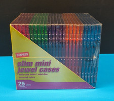 STAPLES SLIM MINI JEWEL CASES 25 CASES PER PACKAGE