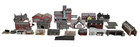 OO GAUGE Model Railway 20x Plastic And Cardboard Buildings Job Lot G1046