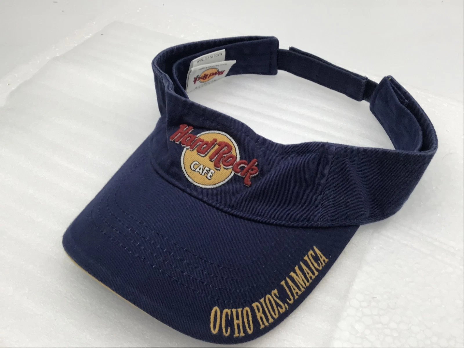 Hard Rock Cafe Ocho Rios Jamaica Sun Visor Authentic Swag Blue Adjustable