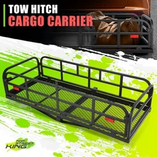 59"x24"x13.7" Powdercoated Collapsible Style Fold-Up Cargo Box for 2" Hitches