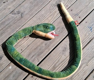 Adventure Planet Plush Rattle Snake Stuffed Animal 60 Inch Green Yellow