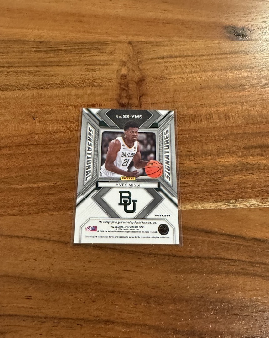 Yves Missi 2024 Panini Prizm Draft Silver Prizm Auto Rookie RC 