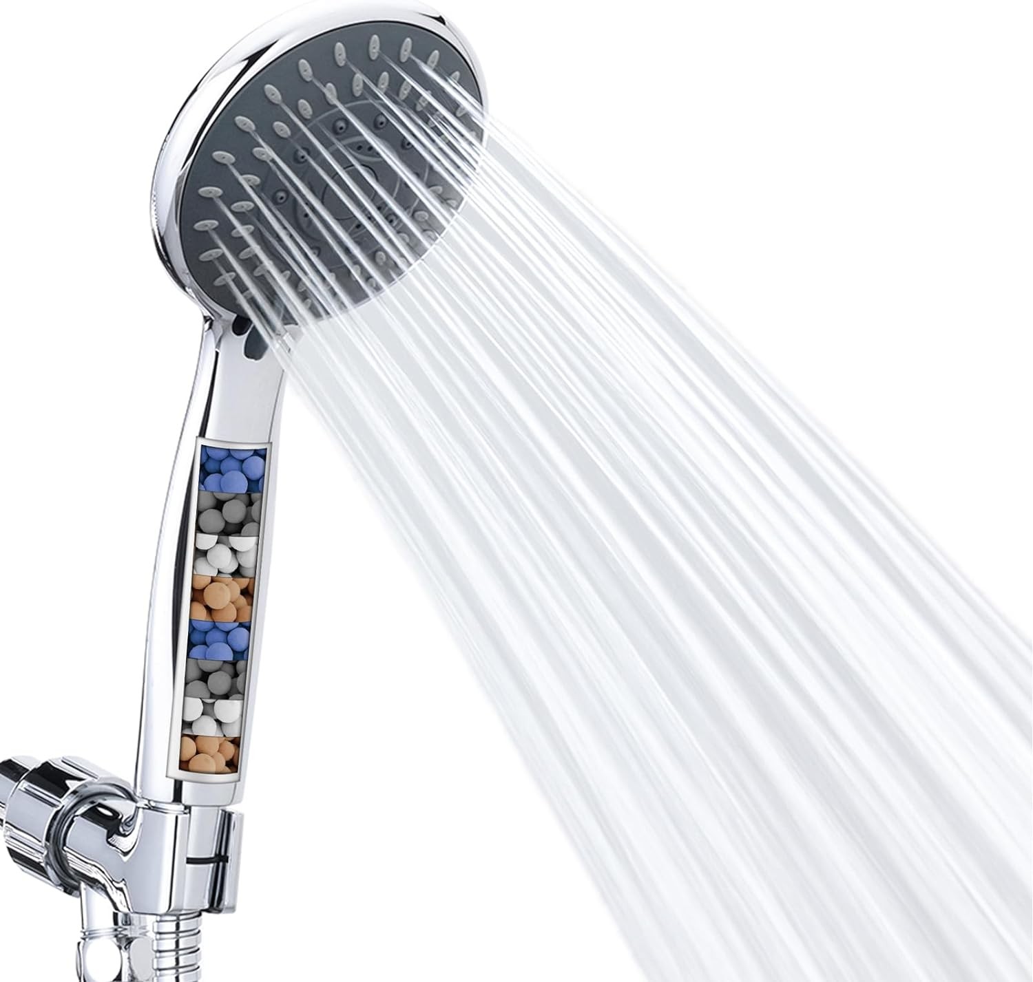 Briout Filtered Shower Head with Handheld, High Pressure Silver&amp;Filtered 