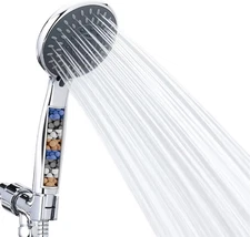 Briout Filtered Shower Head with Handheld, High Pressure Silver&Filtered 