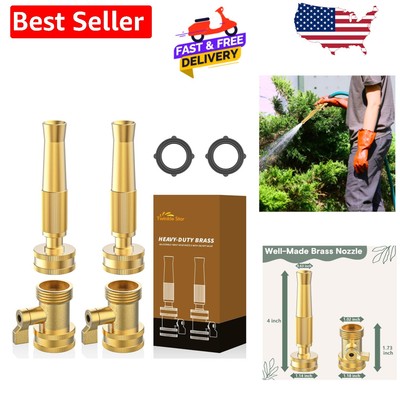 Heavy-Duty Brass Adjustable Twist Hose Nozzle, High Pressure Hose Nozzle with...