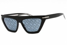 HUGO BOSS 1609/S 807 MD Sunglasses Black Frame Gray Lenses 58mm