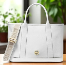 Borsa a tracolla Michael Kors donna ottica bianca Luisa media pelle