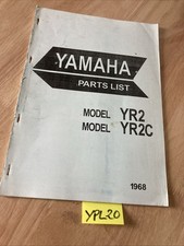 Yamaha 350 YR2 YR2C liste catalogue pièces détachée parts list édition 1968