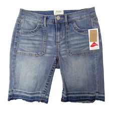 MUDD Jeans Shorts Juniors Size 5 Stretch Pockets Cotton Spandex Frayed
