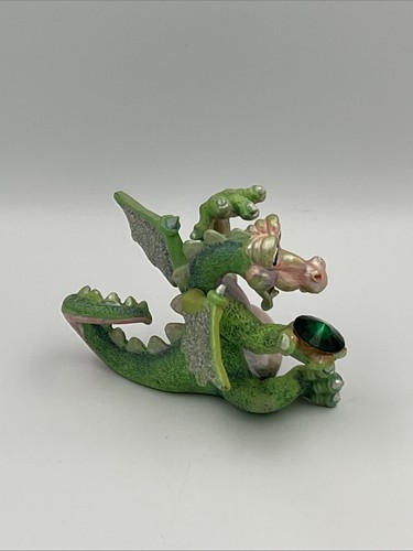 Franklin Mint Stimmungsdrache Figur Lucky Limited Edition mit Swarovski Kristall - Bild 5 von 7