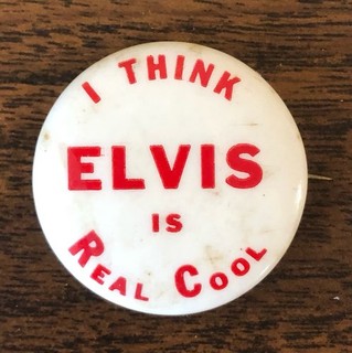 ELVIS IS REAL COOL PIN RARE LATE 1950’S