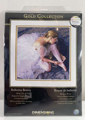 NEW Dimensions Gold Collection Ballerina Beauty Cross Stitch Kit 14x14  35181 B8