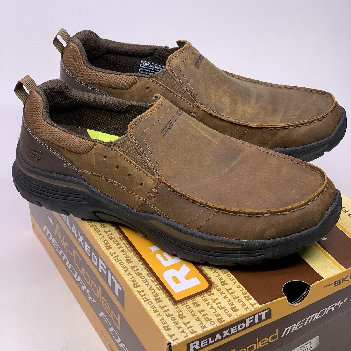New in Box Skechers Mens Relaxed Fit Expended - Seveno Loafer Size 7 SKECHERS Seveno EXPENDED Relaxed FIT Leather LOAFERS in  main image 3